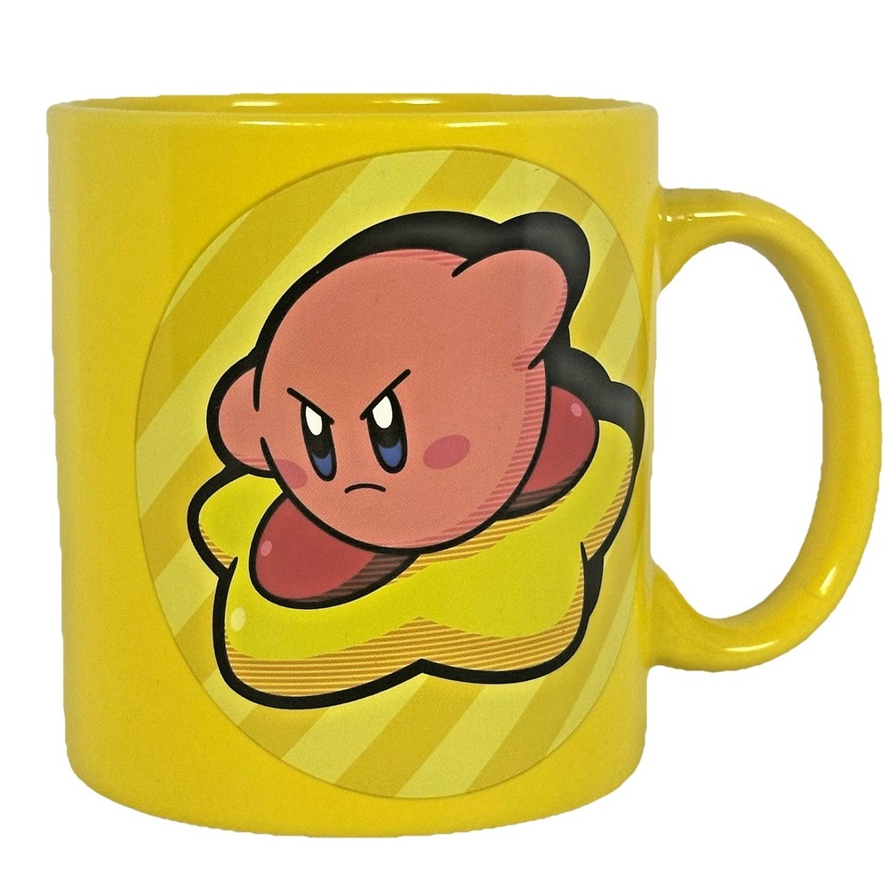 Kirby Yellow Ceramic Coffee Mug Nintendo HAL Laboratory Bioworld Cup 11oz